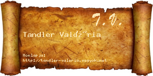 Tandler Valéria névjegykártya